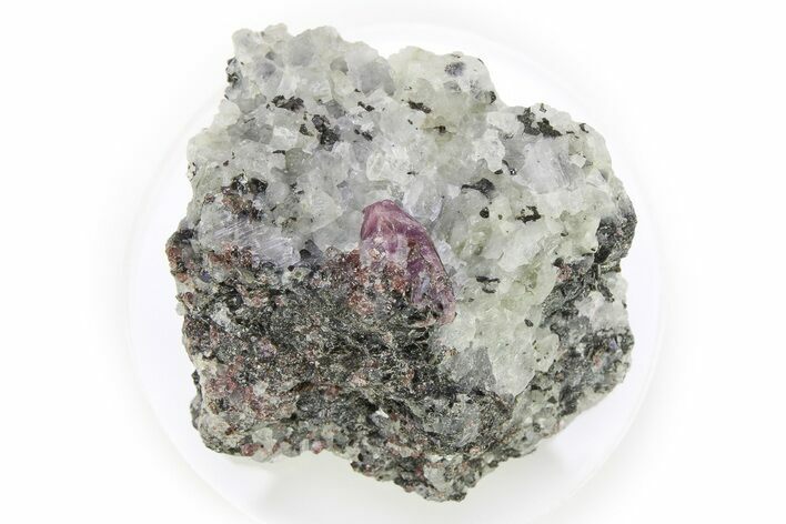 Fluorescent Ruby and Almandine Garnet in Matrix - Russia #283171